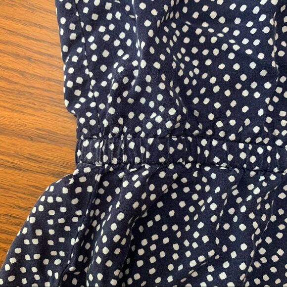 Old Navy Polka Dot Elastic Waist Dress Navy Blue and White Size Medium - Picture 4 of 5